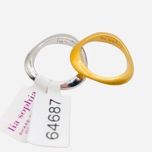 Women’s Lia Sophia 2 Matte Gold & Silver Tone size 6
